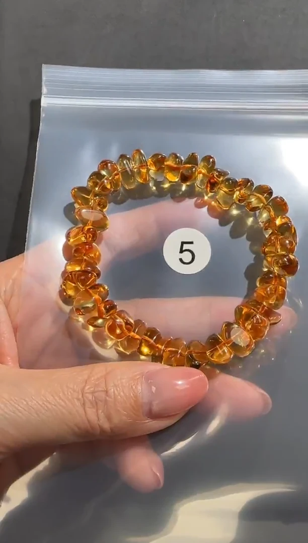 未镶嵌手串水晶?****~原矿无优化无胶裂随型黄水晶