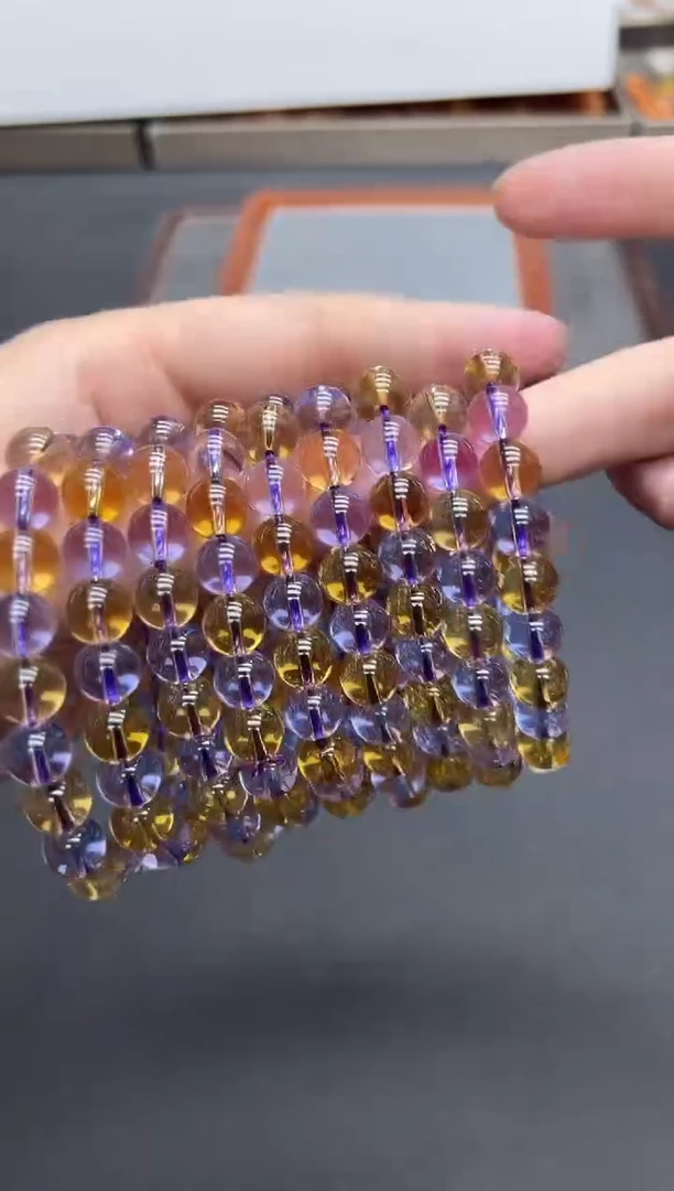 未镶嵌手串水晶玻利维亚紫黄晶