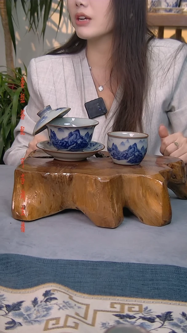 简装家用款2件套 老陶泥开片纹陶瓷茶具