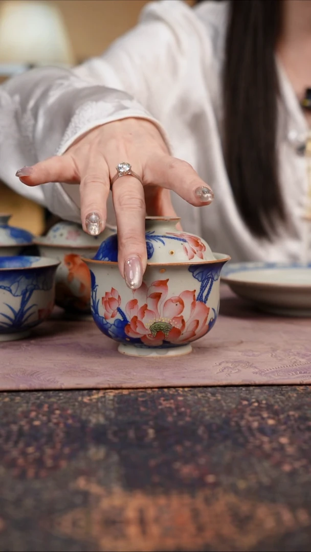 杯景德镇陶瓷杯碗柴烧多人