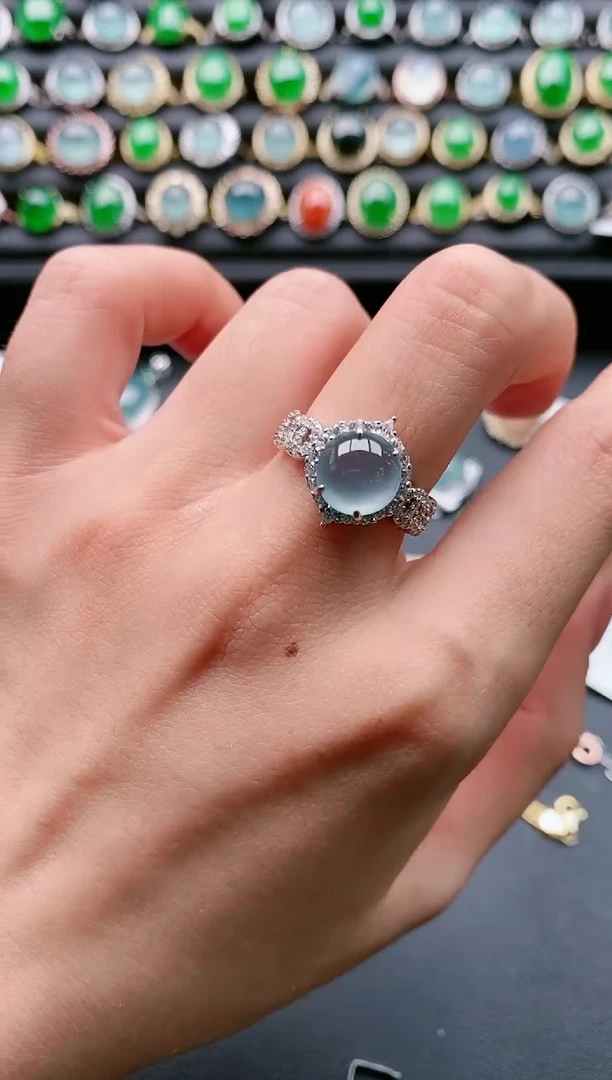 【闪购商品】翡翠戒指银S925镶嵌11111111