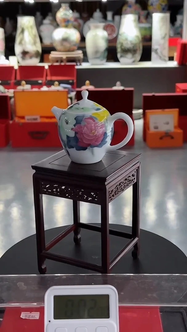 【闪购商品】手绘款花开富贵茶壶