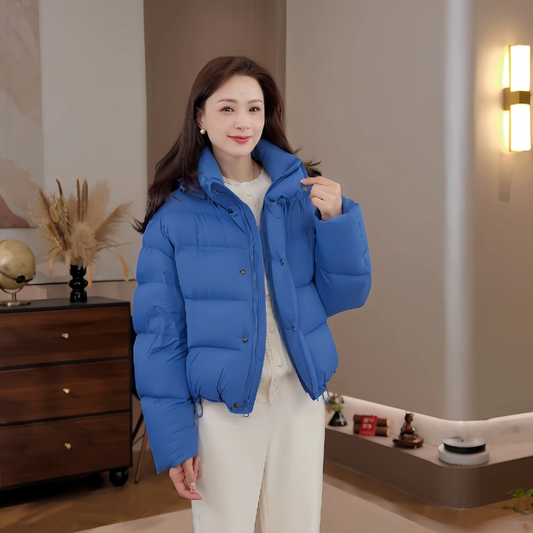 豆豆10【泡芙高蓬松】韩系新国标90白鸭绒纯色保暖羽绒服-19225DY