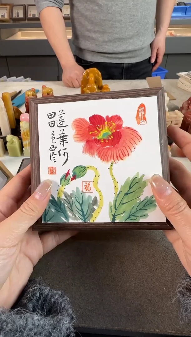 【闪购商品】青田石印石画作 编号编号