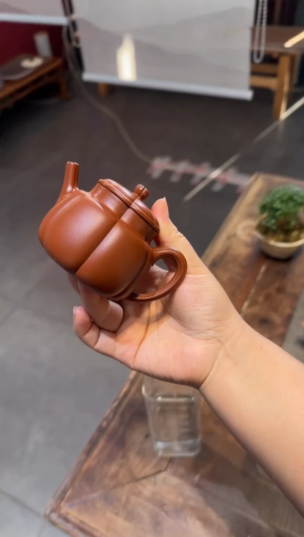 茶壶紫砂青***怀繁花 朱泥