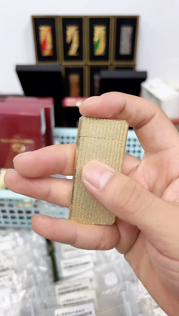 纯铜34华家薄款磨砂金竖条