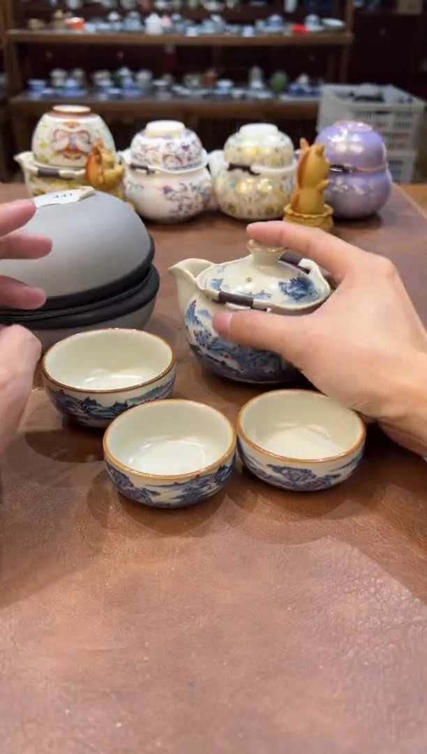 真的很便宜会开片的旅行茶具