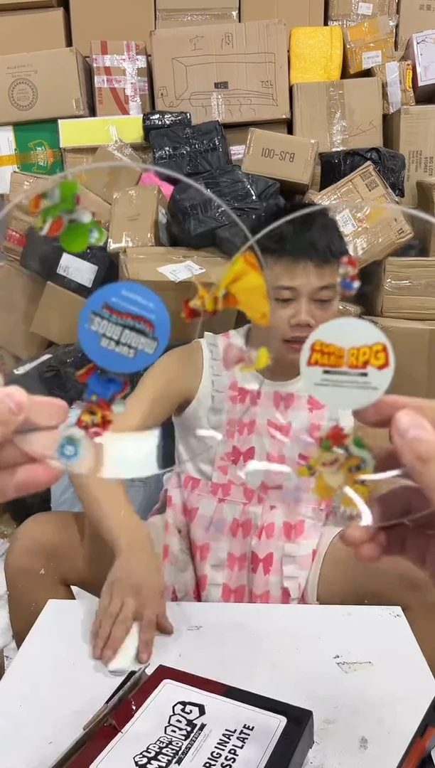 瓷片马里奥玻璃碟子2件套