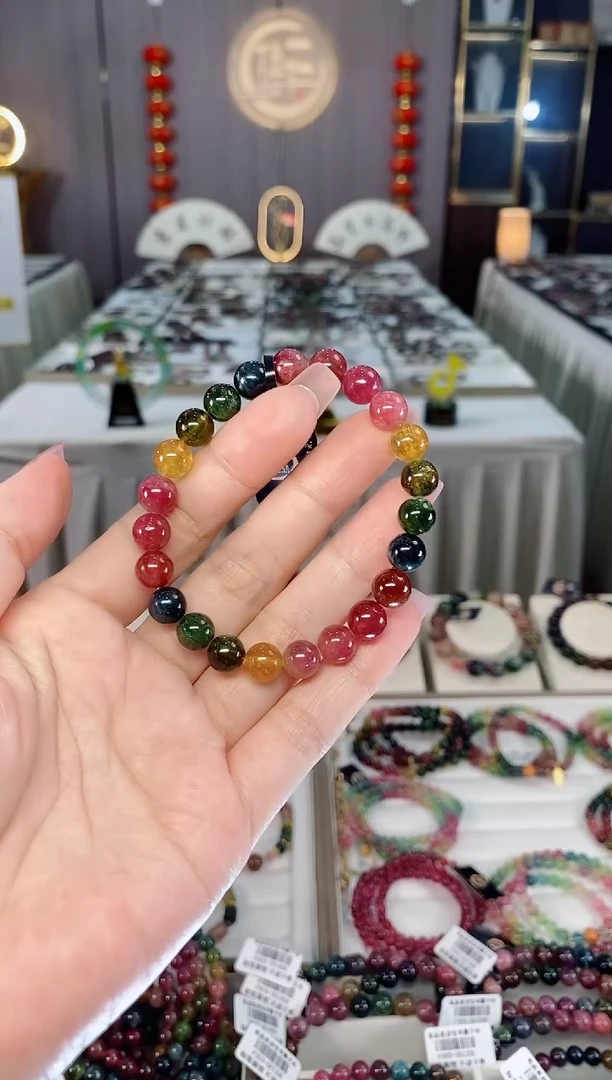 未镶嵌老矿碧玺单圈手串8mm+碧玺hon多样性发货一条