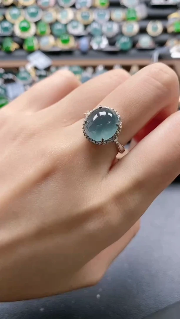 【闪购商品】翡翠戒指银S925镶嵌51151