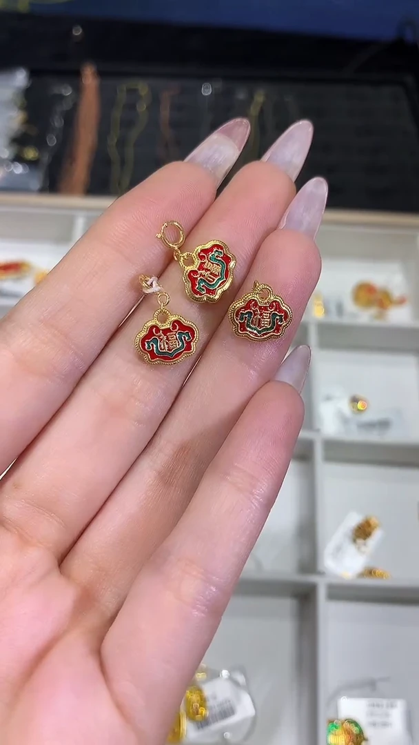 【闪购商品】18K金吊坠(不含链)如意吊坠