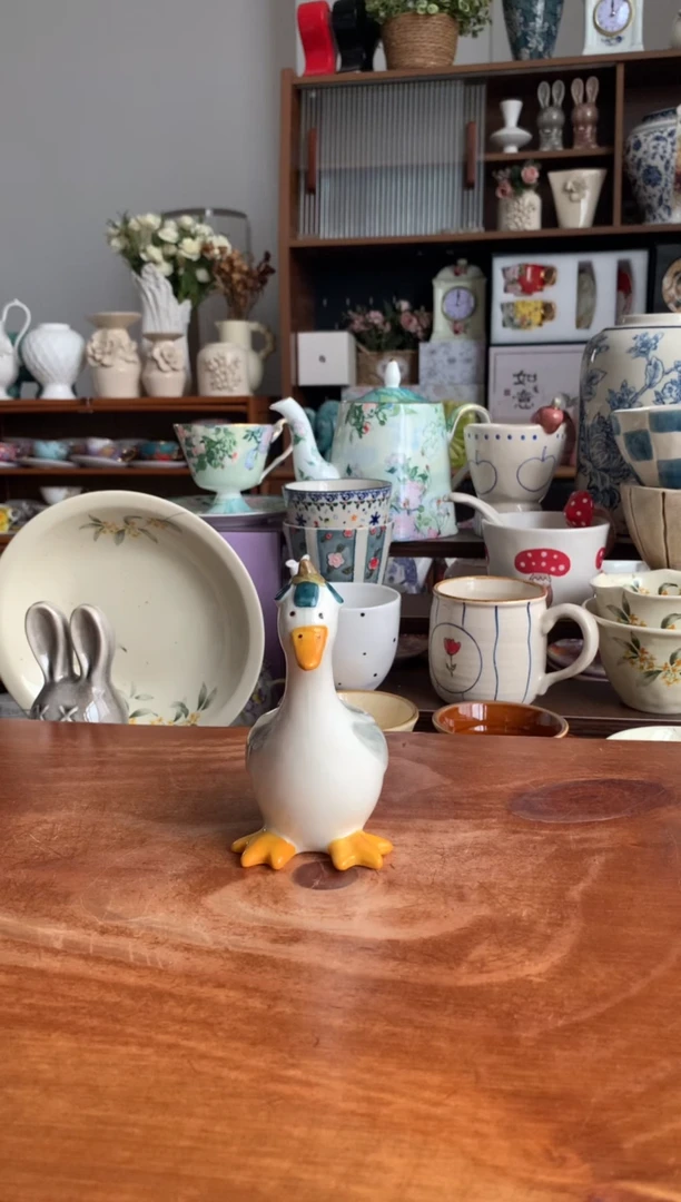 陶瓷（清仓默认微瑕）鸭子蛋托一只