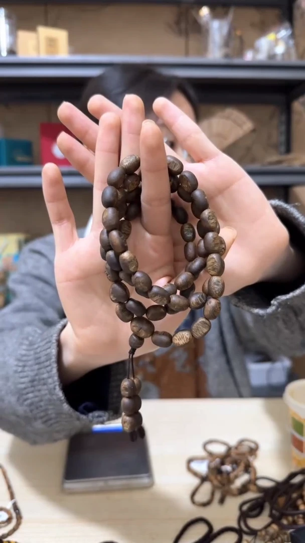 【闪购商品】沉香手串27号棋楠留疤多圈手串28克+