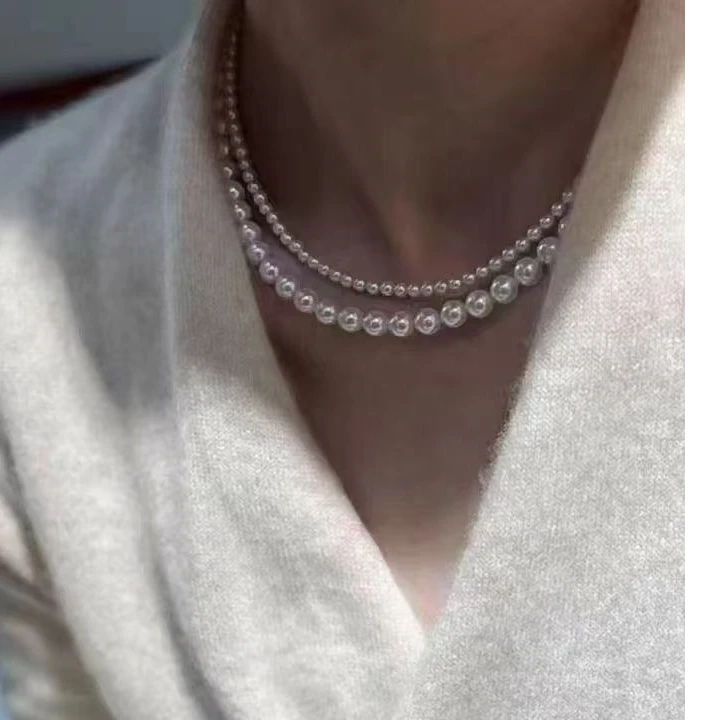 链子925银 珍珠项链3.5到4mm【直播间一物一拍】