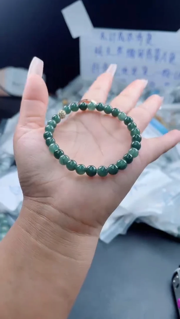 未镶嵌定制翡翠珠串