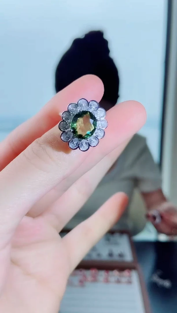 银S925镶嵌手饰碧玺手饰