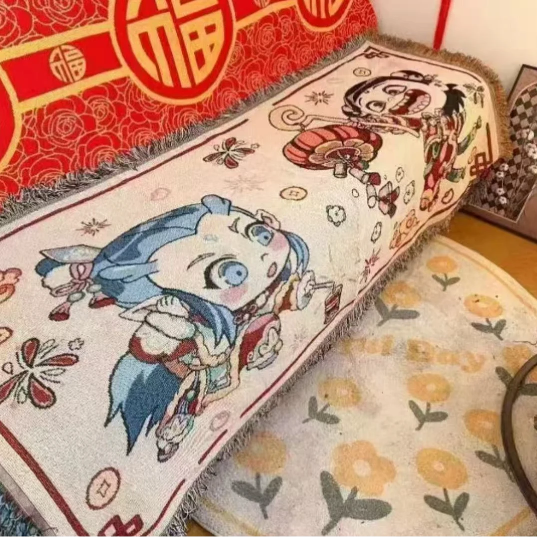 （哪吒）90*180纯棉沙发巾 柔软舒适亲肤透气