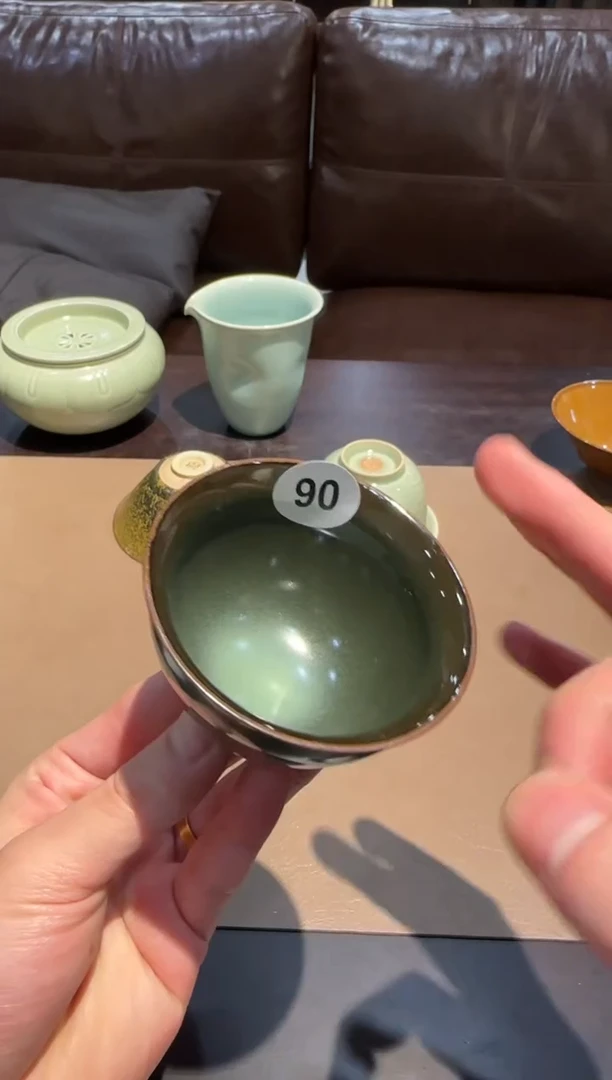 木*丶90窑承青瓷束口盏