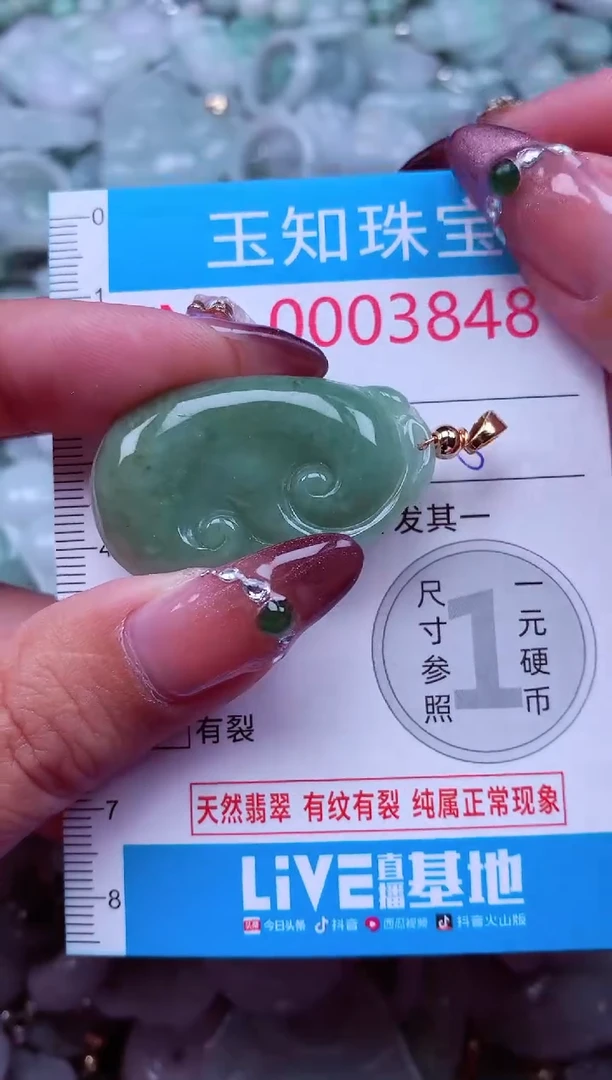 吊坠(不含链)未镶嵌翡翠3848