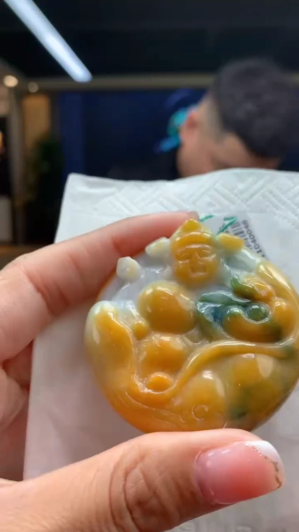 未镶嵌定制翡翠8005jj-毛货挂件(赠珠链)10