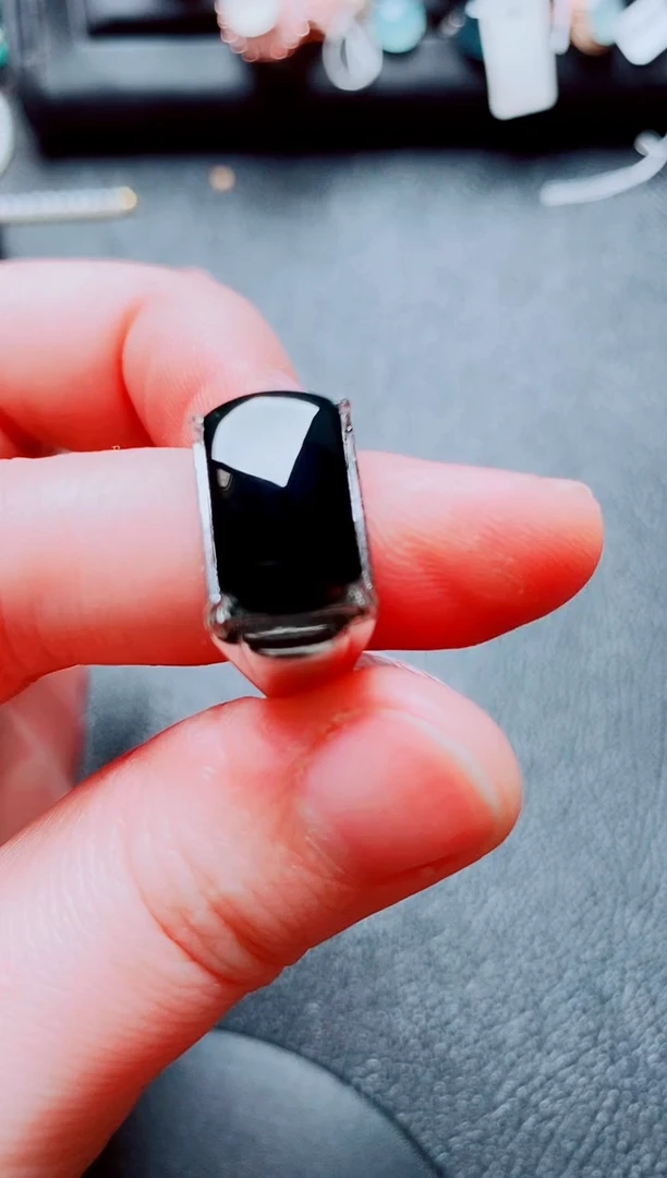 银S925镶嵌戒指翡翠111