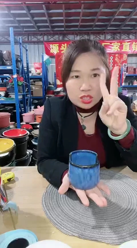 【闪购商品】瑕疵陶瓷蓝色2个不可明火