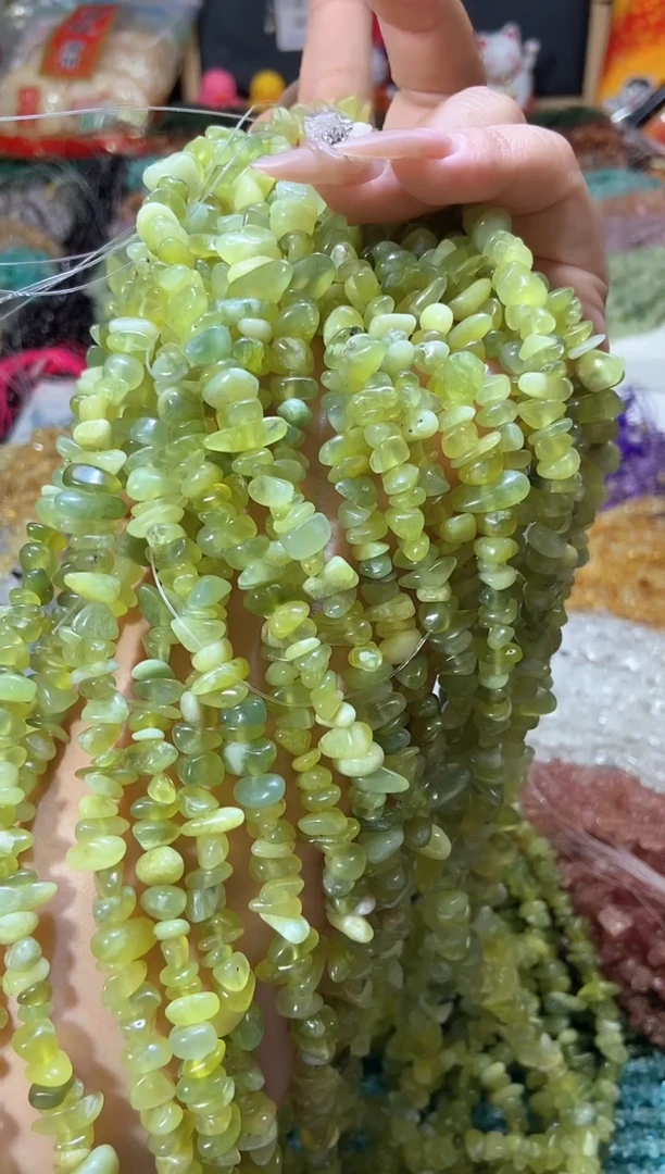 水晶珠宝半成品未镶嵌青提奶盖