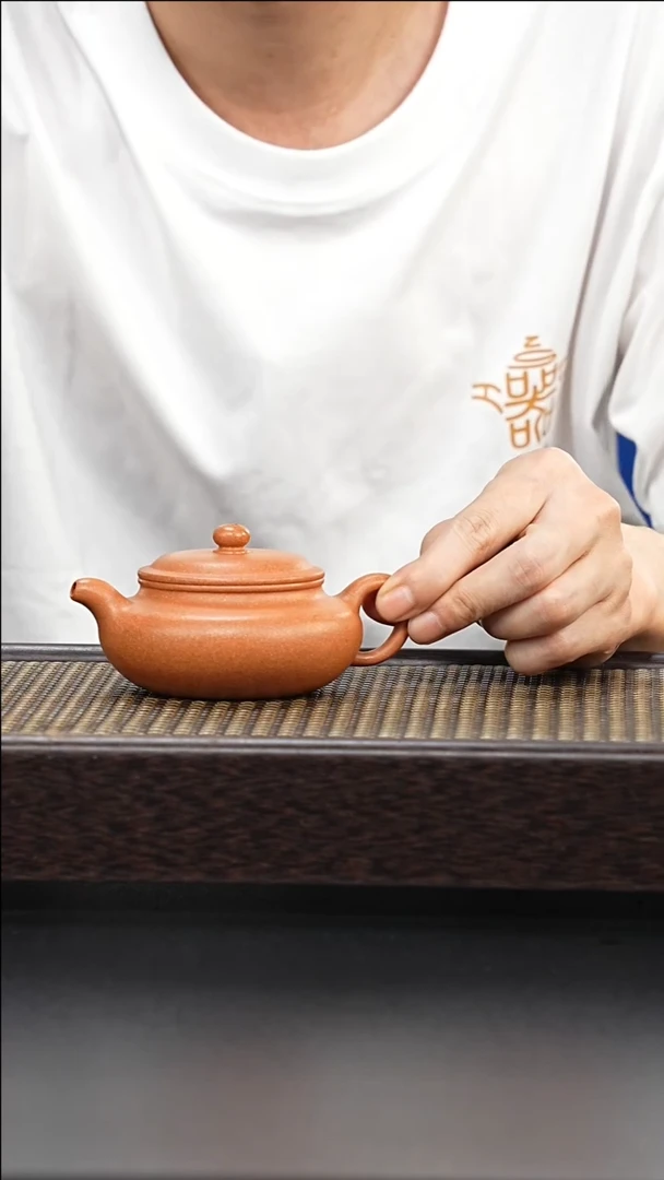 茶壶紫砂全手工黄降坡扁腹