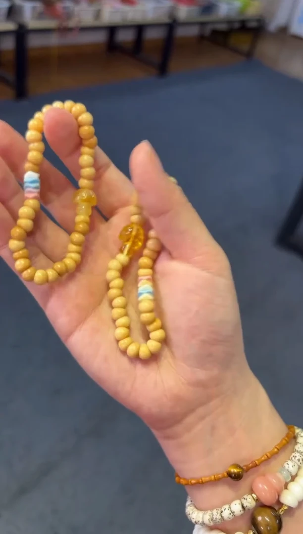 手链蜜蜡未镶嵌龙脊大肠【奶油蘑菇】