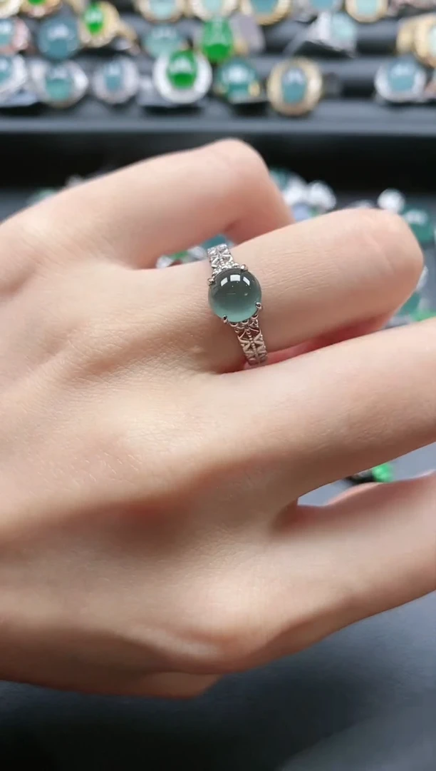 【闪购商品】翡翠戒指银S925镶嵌51151