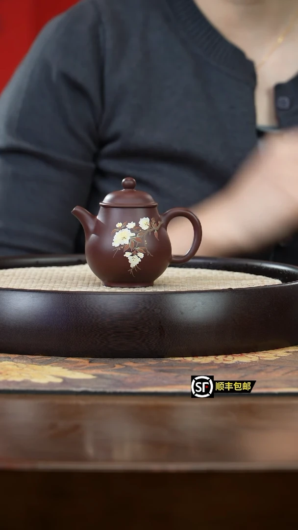 【闪购商品】紫砂茶壶J5559HMX紫泥潘壶