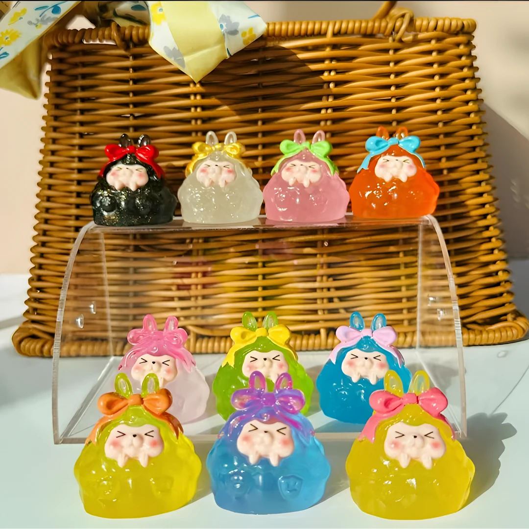 【对对碰＋许愿】大号夜光渐变蝴蝶结塔塔树脂DIY创意潮玩摆件