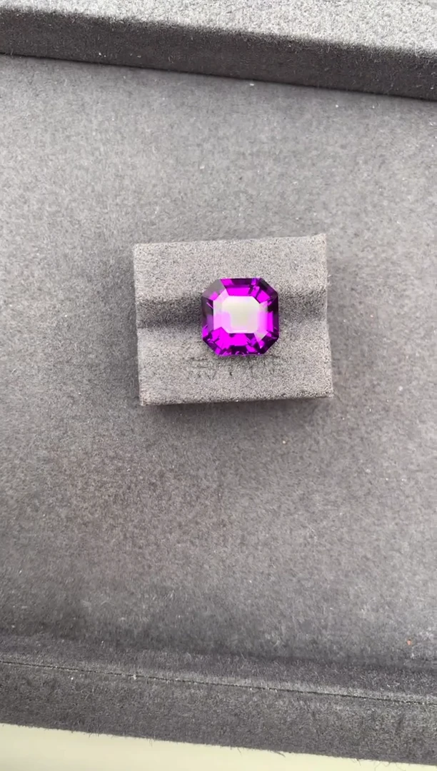 未镶嵌珠宝半成品紫晶6.6ct紫水晶 定制 GE