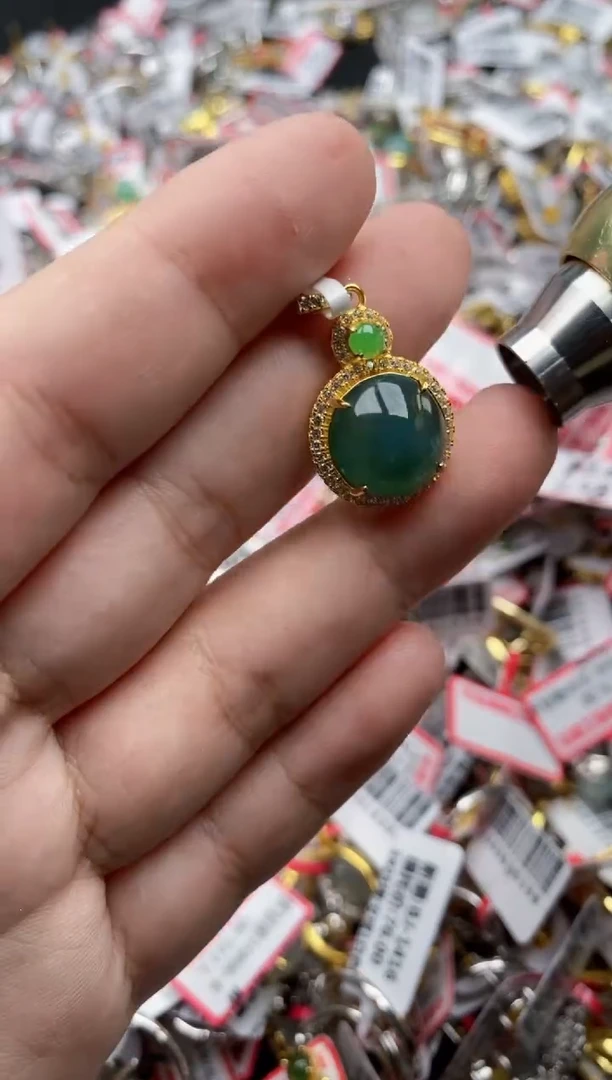 【闪购商品】翡翠戒指银S925镶嵌88888---1