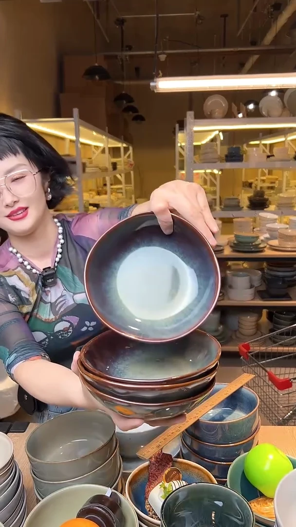 瓷178外贸尾货高温釉下彩陶瓷餐具默认微瑕