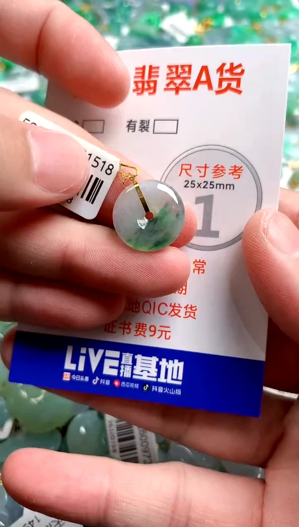 翡翠18K金镶嵌颈饰0298529315