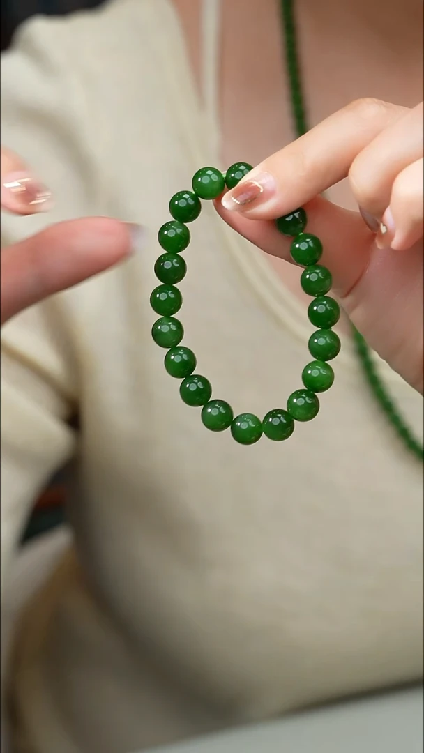 颈饰未镶嵌和田玉003-和田玉碧玉手串-10mm,20颗-N1827-1025