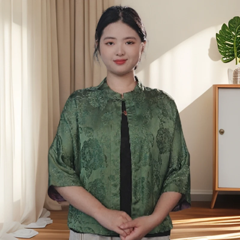 0029气质国风高货圆领上衣