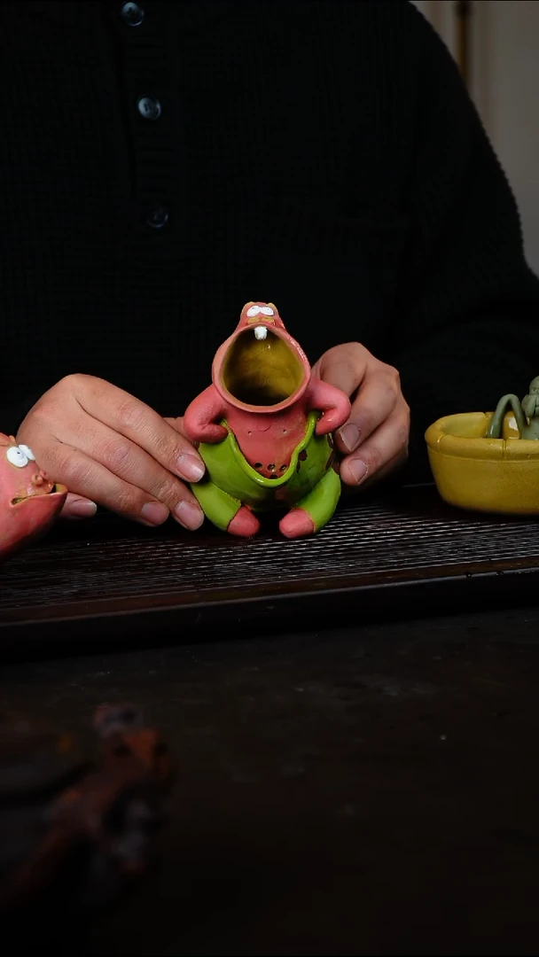 紫砂茶壶原创派大星公道杯