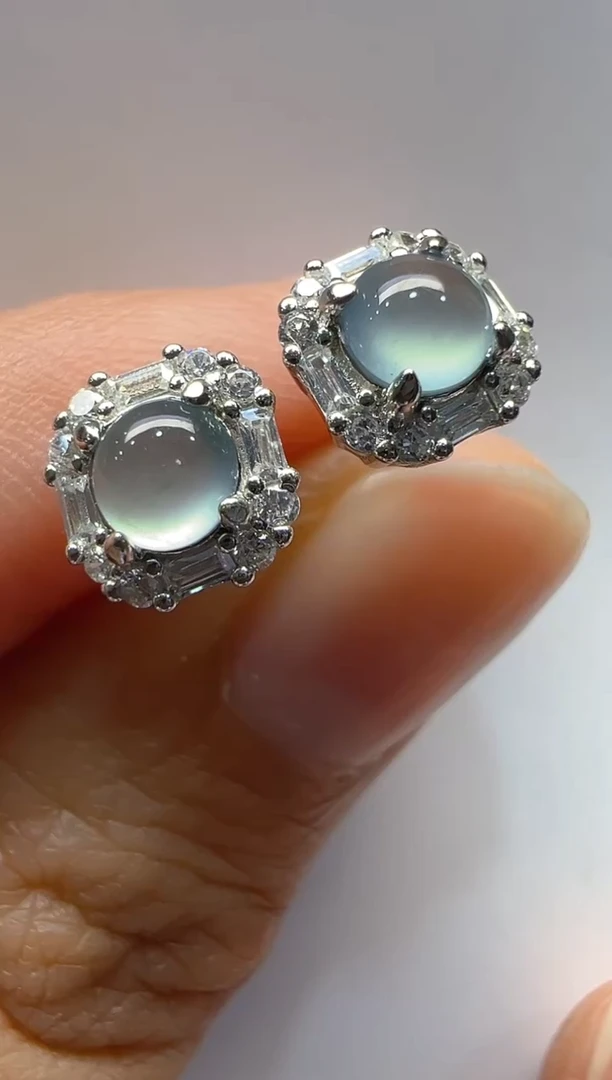 【闪购商品】翡翠耳饰银S925镶嵌多样性团购发一件