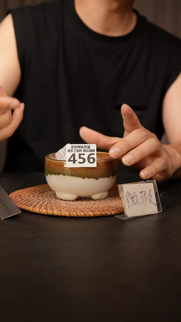 瓷片456 默认微瑕 口约9  高约6