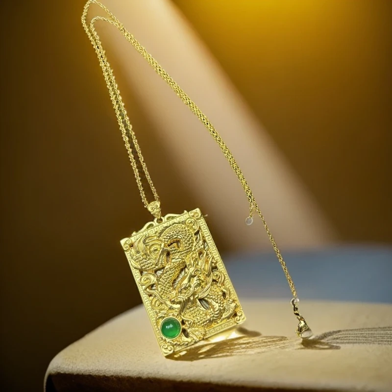 YZD673L--通体里外一致臻品大龙吊坠