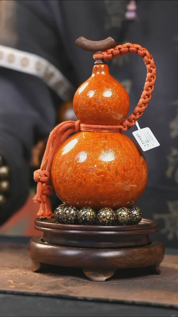 【闪购商品】YQ142漆艺酒葫芦不包手串及旋转底座