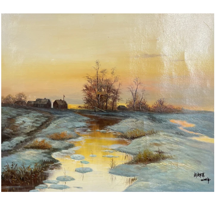 L-H-LWG-2472 刘文桂 山水画 50cm*60cm 画布-A