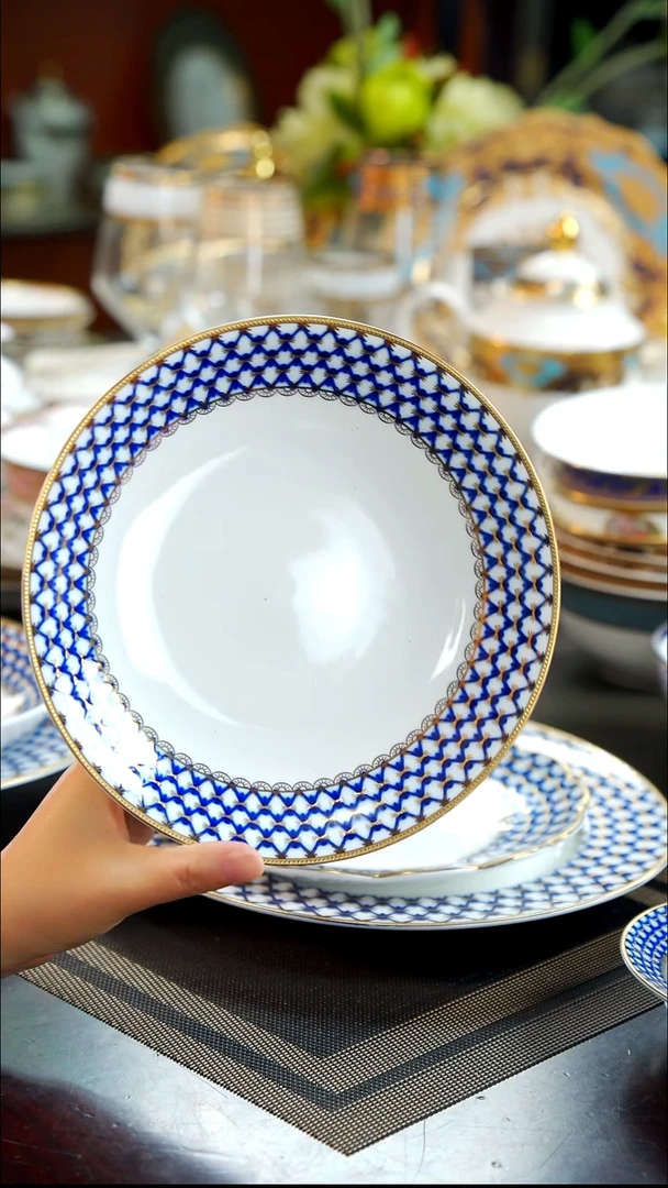 瓷片8寸清雅菜盘1个  福利价