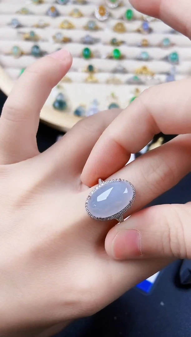 【闪购商品】翡翠戒指银S925镶嵌12465465