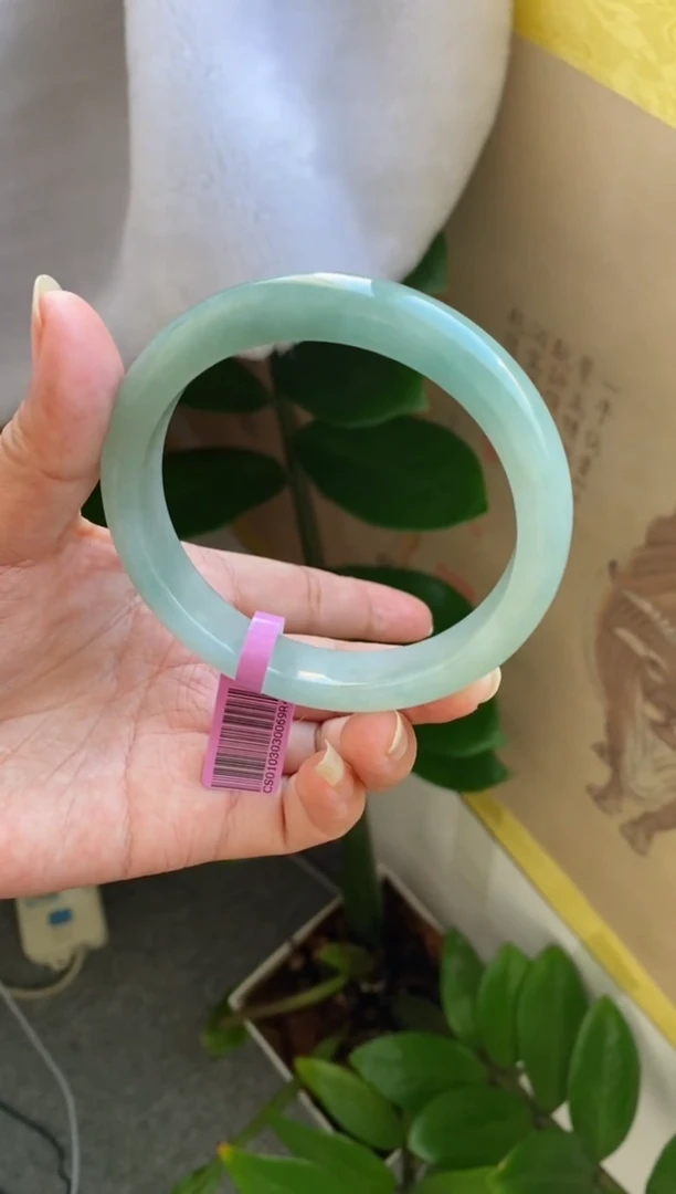 【闪购商品】翡翠手镯未镶嵌（冰胶湖蓝绿）31号