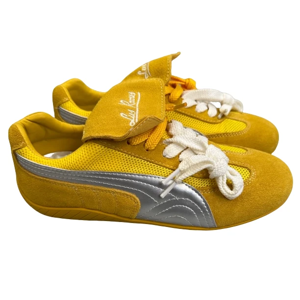 德训鞋女2025新款百搭拼色系带阿甘鞋运动休闲