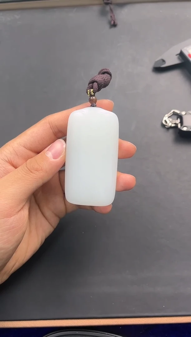 未镶嵌手串和田玉且末天泰白玉无事牌微色差