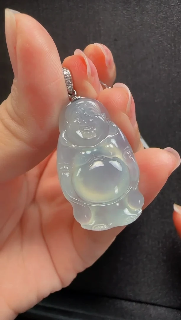 【闪购商品】翡翠颈饰18K金镶嵌1226-玉佛吊坠